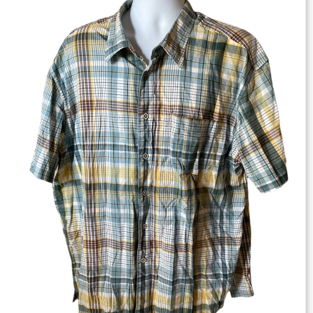 IZOD 2X plaid button down XXL fall mens shirt casual menswear